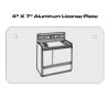 4 X 7 Aluminum License Plate  Thumbnail