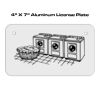 4 X 7 Aluminum License Plate  Thumbnail
