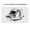 4 X 7 Aluminum License Plate  Thumbnail