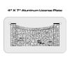 4 X 7 Aluminum License Plate  Thumbnail