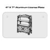 4 X 7 Aluminum License Plate  Thumbnail