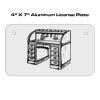 4 X 7 Aluminum License Plate  Thumbnail