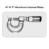 4 X 7 Aluminum License Plate  Thumbnail