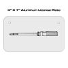 4 X 7 Aluminum License Plate  Thumbnail