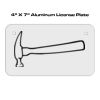 4 X 7 Aluminum License Plate  Thumbnail