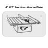 4 X 7 Aluminum License Plate  Thumbnail