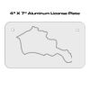 4 X 7 Aluminum License Plate  Thumbnail