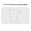 4 X 7 Aluminum License Plate  Thumbnail