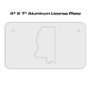 4 X 7 Aluminum License Plate  Thumbnail