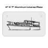 4 X 7 Aluminum License Plate  Thumbnail