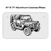 4 X 7 Aluminum License Plate  Thumbnail