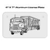 4 X 7 Aluminum License Plate  Thumbnail