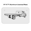 4 X 7 Aluminum License Plate  Thumbnail