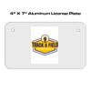 4 X 7 Aluminum License Plate  Thumbnail