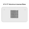 4 X 7 Aluminum License Plate  Thumbnail
