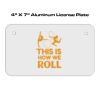 4 X 7 Aluminum License Plate  Thumbnail
