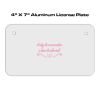4 X 7 Aluminum License Plate  Thumbnail