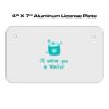 4 X 7 Aluminum License Plate  Thumbnail