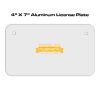4 X 7 Aluminum License Plate  Thumbnail