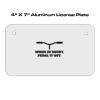 4 X 7 Aluminum License Plate  Thumbnail