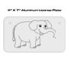 4 X 7 Aluminum License Plate  Thumbnail