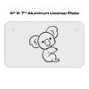 4 X 7 Aluminum License Plate  Thumbnail