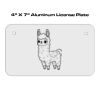 4 X 7 Aluminum License Plate  Thumbnail