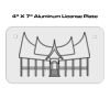 4 X 7 Aluminum License Plate  Thumbnail