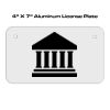 4 X 7 Aluminum License Plate  Thumbnail