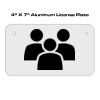 4 X 7 Aluminum License Plate  Thumbnail
