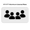 4 X 7 Aluminum License Plate  Thumbnail