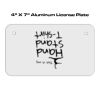 4 X 7 Aluminum License Plate  Thumbnail