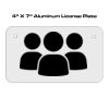 4 X 7 Aluminum License Plate  Thumbnail