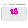 4 X 7 Aluminum License Plate  Thumbnail