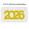 4 X 7 Aluminum License Plate  Thumbnail