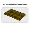 4 X 7 Aluminum License Plate  Thumbnail