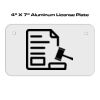 4 X 7 Aluminum License Plate  Thumbnail