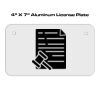 4 X 7 Aluminum License Plate  Thumbnail