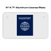 4 X 7 Aluminum License Plate  Thumbnail