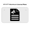4 X 7 Aluminum License Plate  Thumbnail