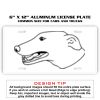 6 X 12 Full Size Aluminum License Plate for Cars and Trucks  Thumbnail