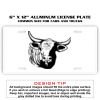 6 X 12 Full Size Aluminum License Plate for Cars and Trucks  Thumbnail