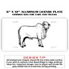 6 X 12 Full Size Aluminum License Plate for Cars and Trucks  Thumbnail