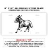6 X 12 Full Size Aluminum License Plate for Cars and Trucks  Thumbnail