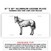 6 X 12 Full Size Aluminum License Plate for Cars and Trucks  Thumbnail