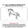 6 X 12 Full Size Aluminum License Plate for Cars and Trucks  Thumbnail