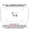 6 X 12 Full Size Aluminum License Plate for Cars and Trucks  Thumbnail
