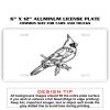 6 X 12 Full Size Aluminum License Plate for Cars and Trucks  Thumbnail