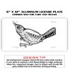 6 X 12 Full Size Aluminum License Plate for Cars and Trucks  Thumbnail
