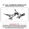 6 X 12 Full Size Aluminum License Plate for Cars and Trucks  Thumbnail